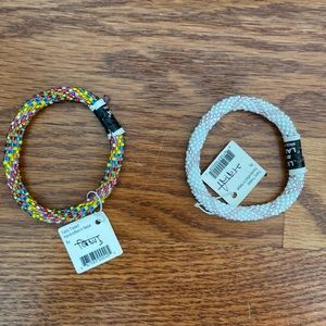 Lily and Laura set of 2 bracelets rainbow Nepal